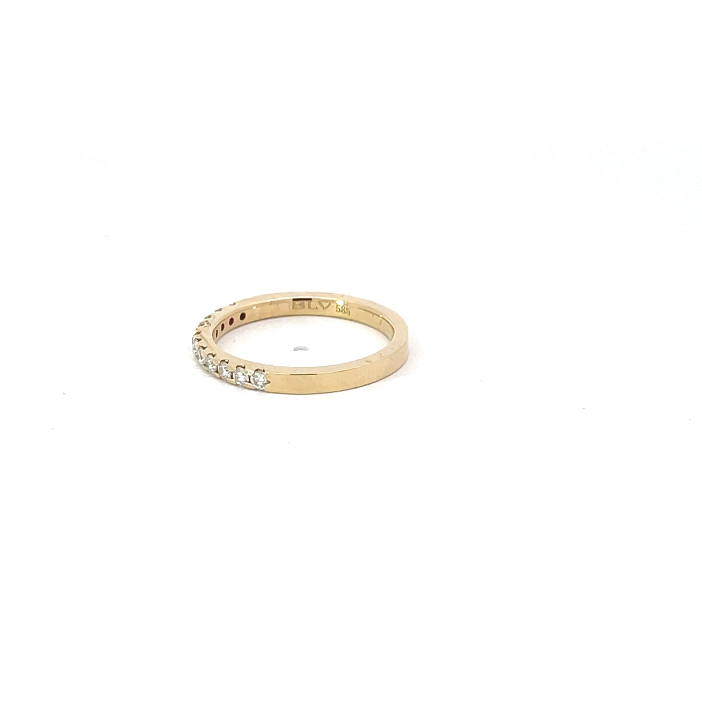 Halbmemorie Ring in 585/- Gelbgold