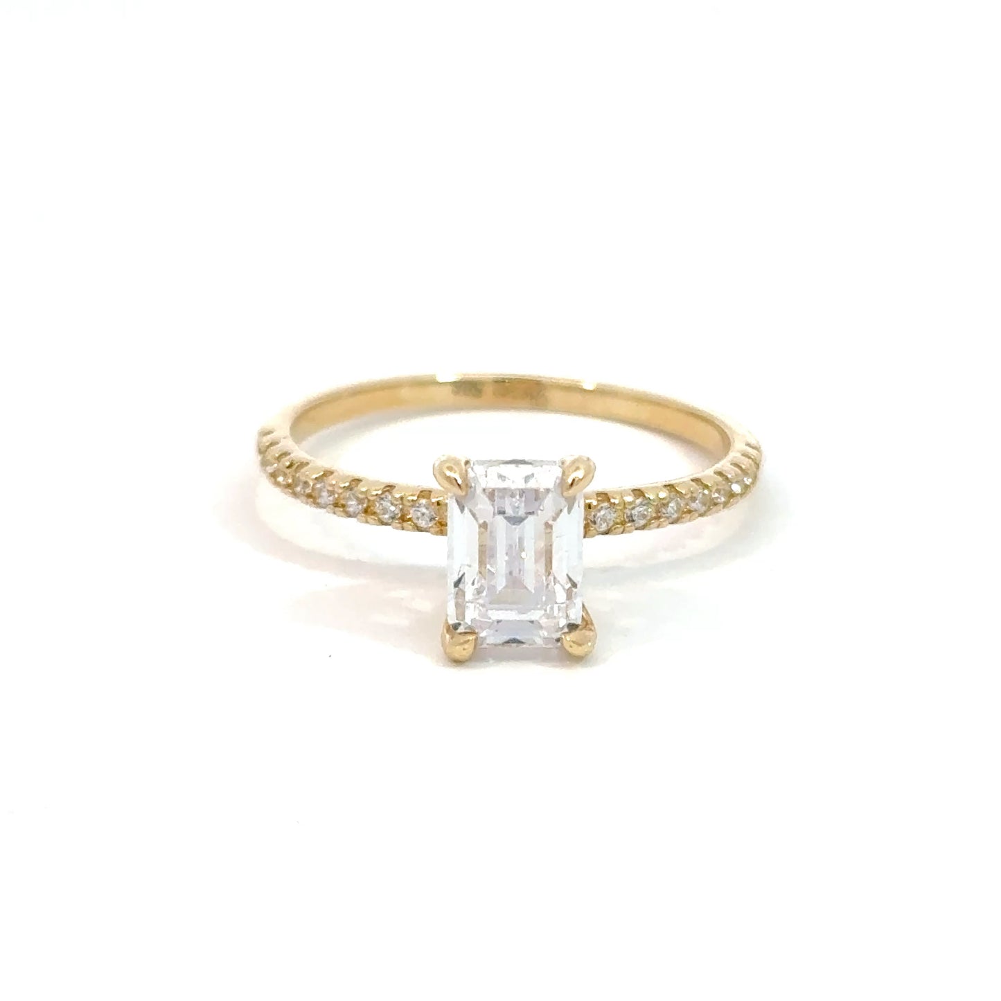 585/- Goldring mit Zirkonia Steinen
