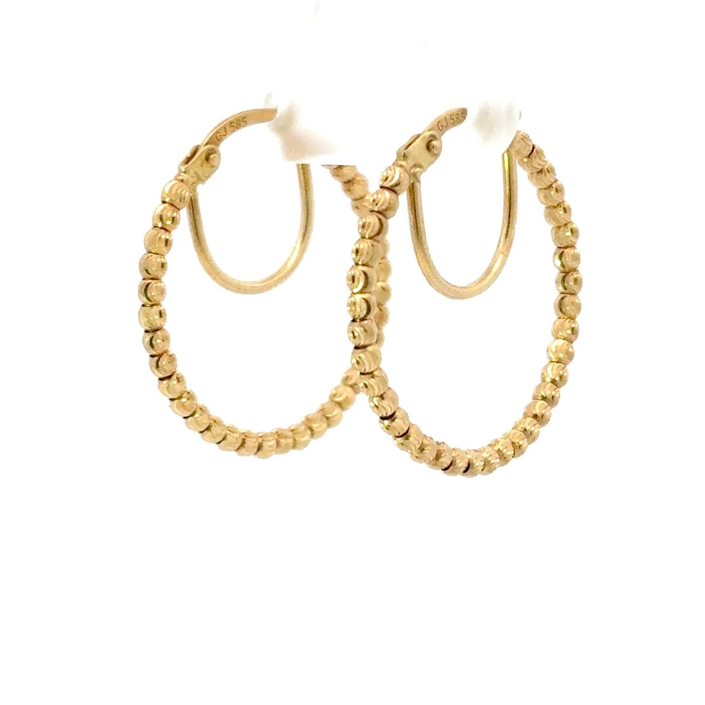 585/- Gold Creolen