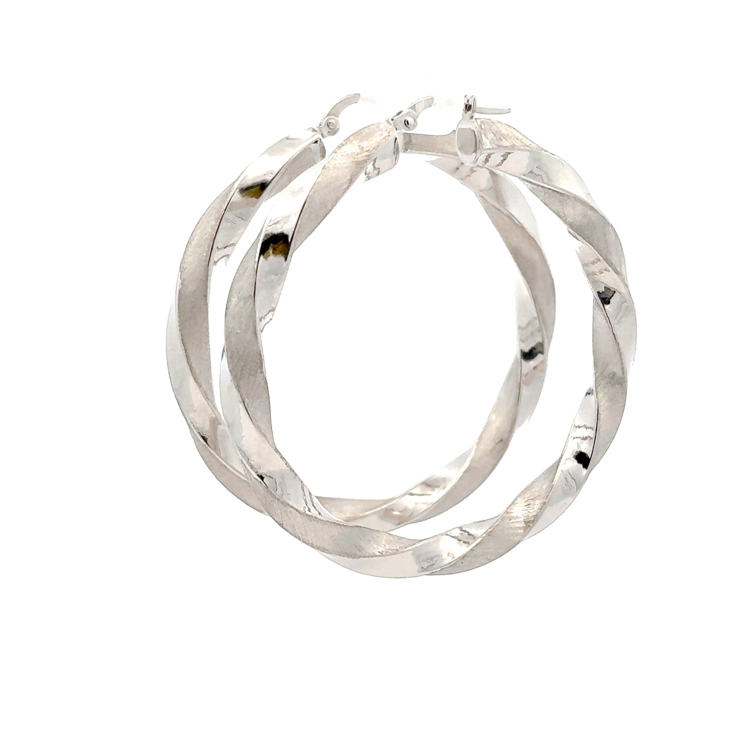 585/- Weissgold Creolen