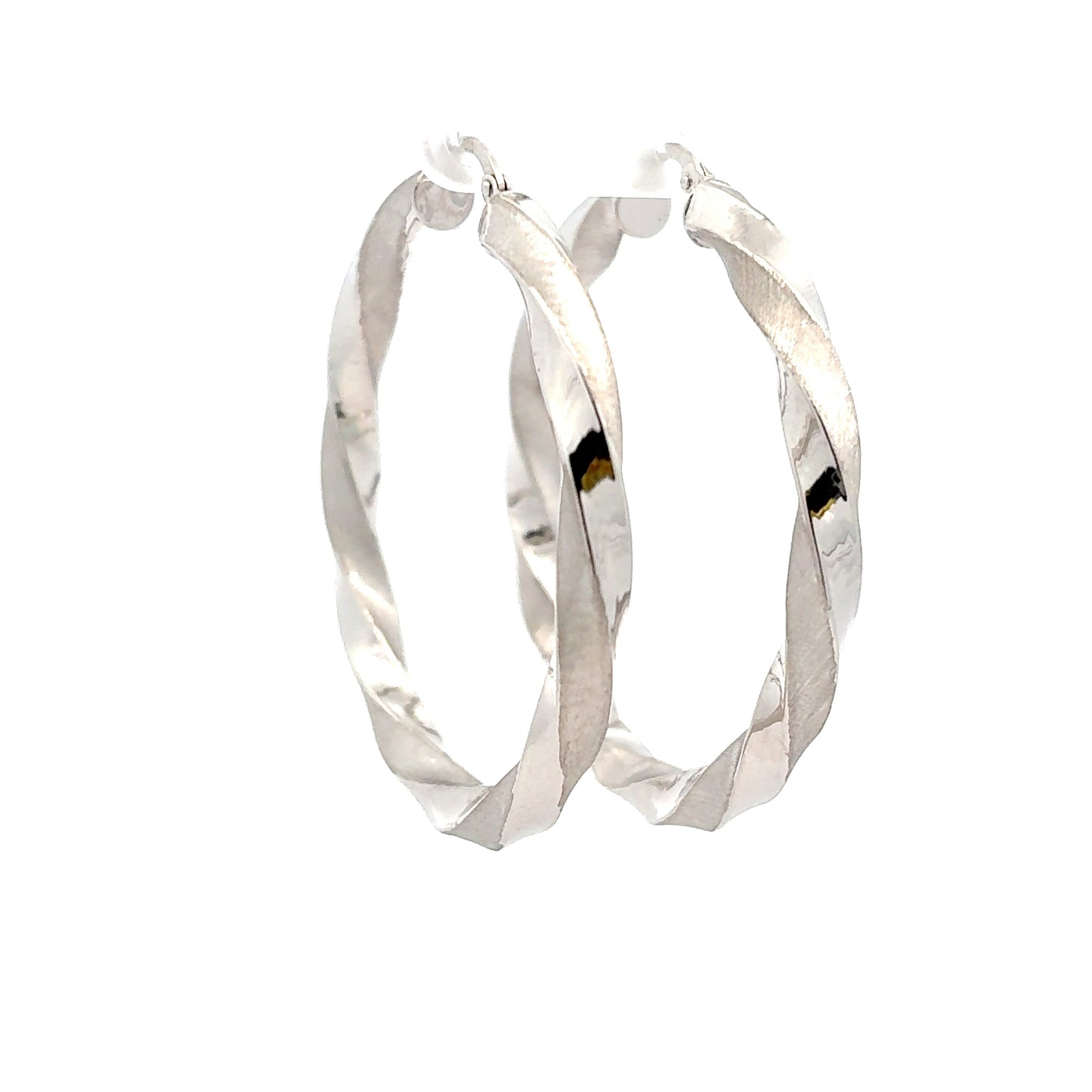 585/- Weissgold Creolen