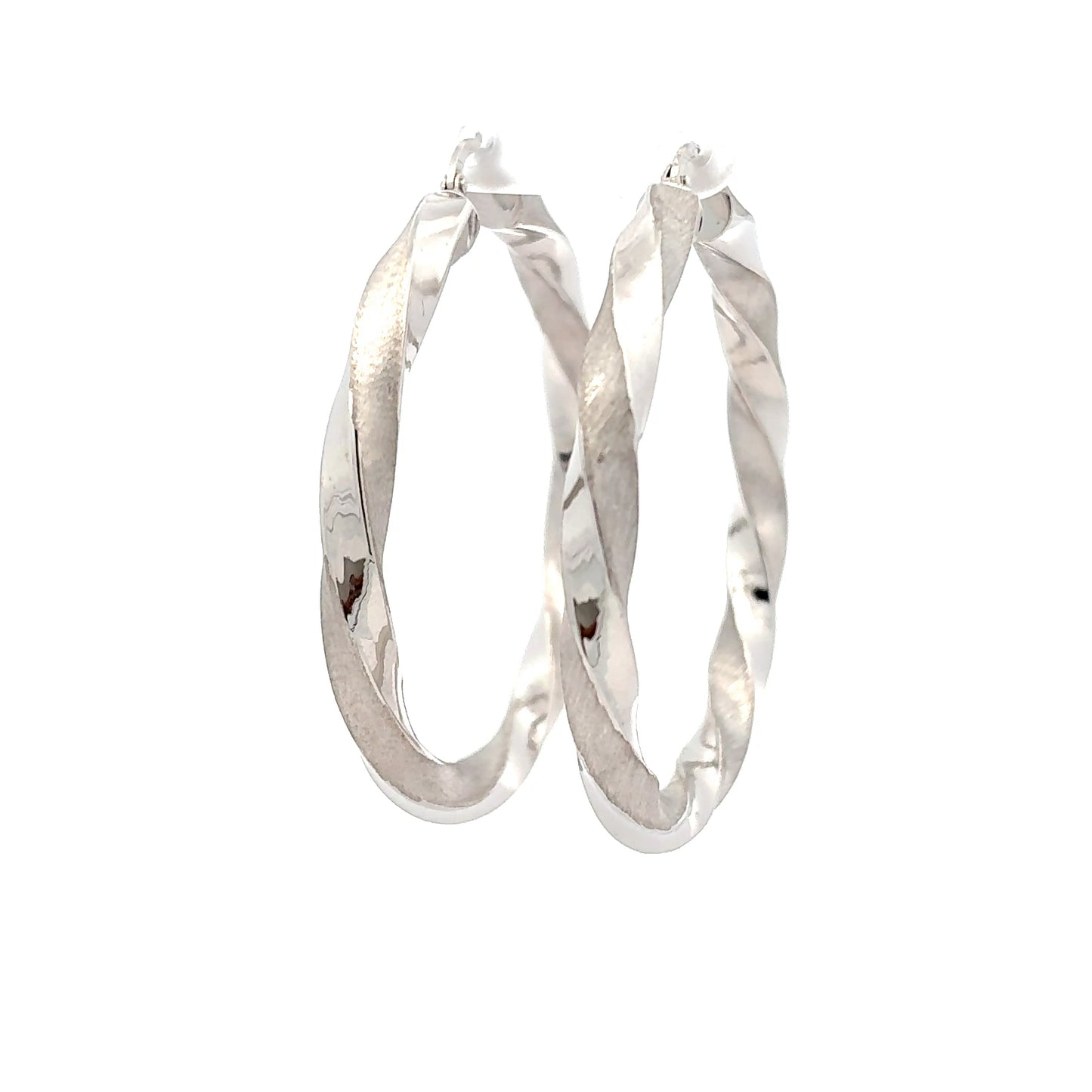 585/- Weissgold Creolen