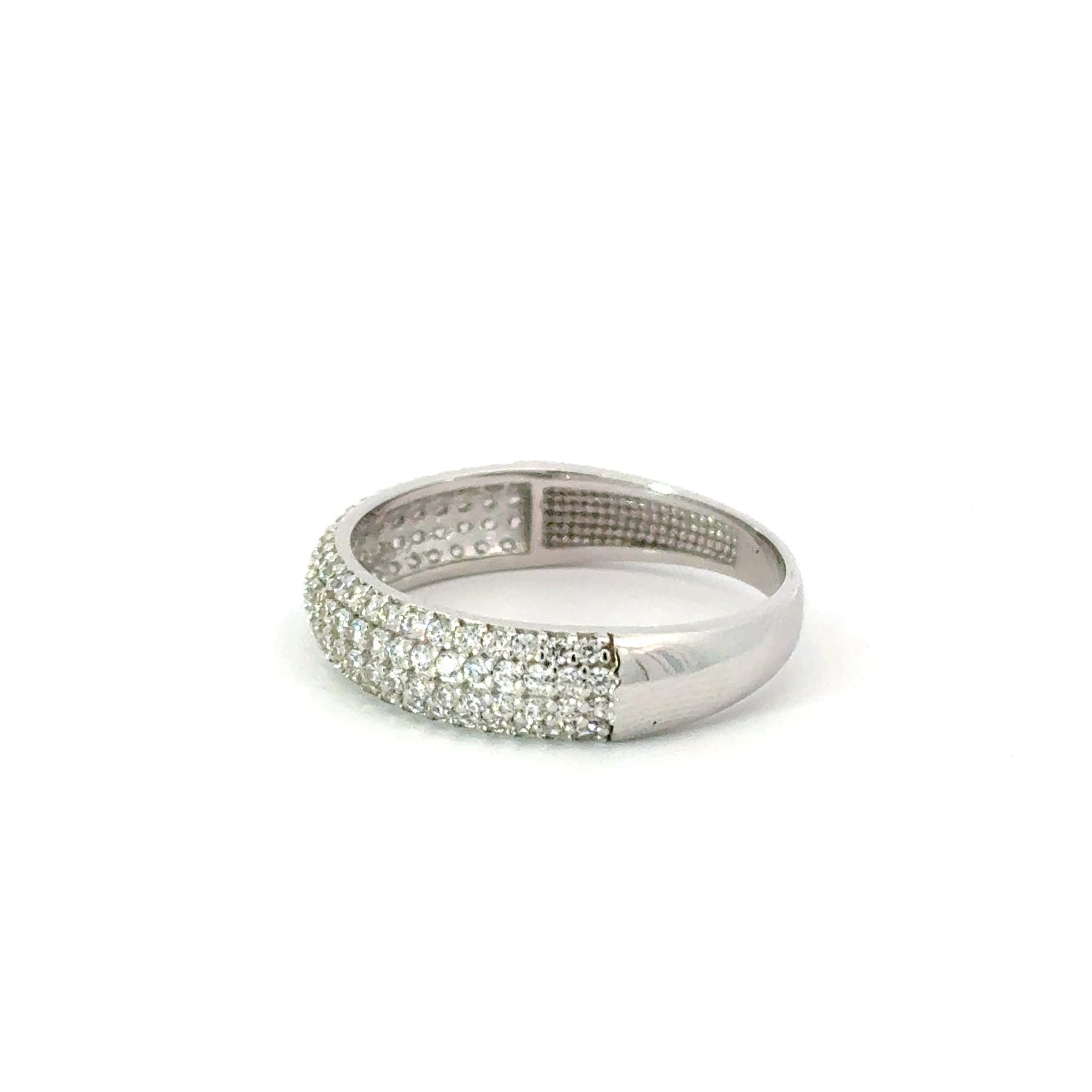 585/- Weissgold Ring mit Zirkonia Steinen