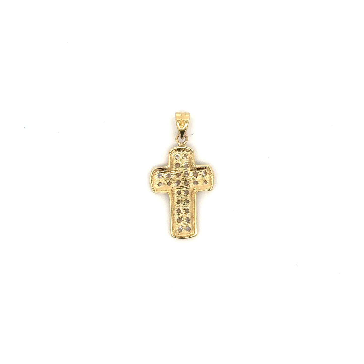 Kreuz mit Zirkonia 585/- Gelbgold