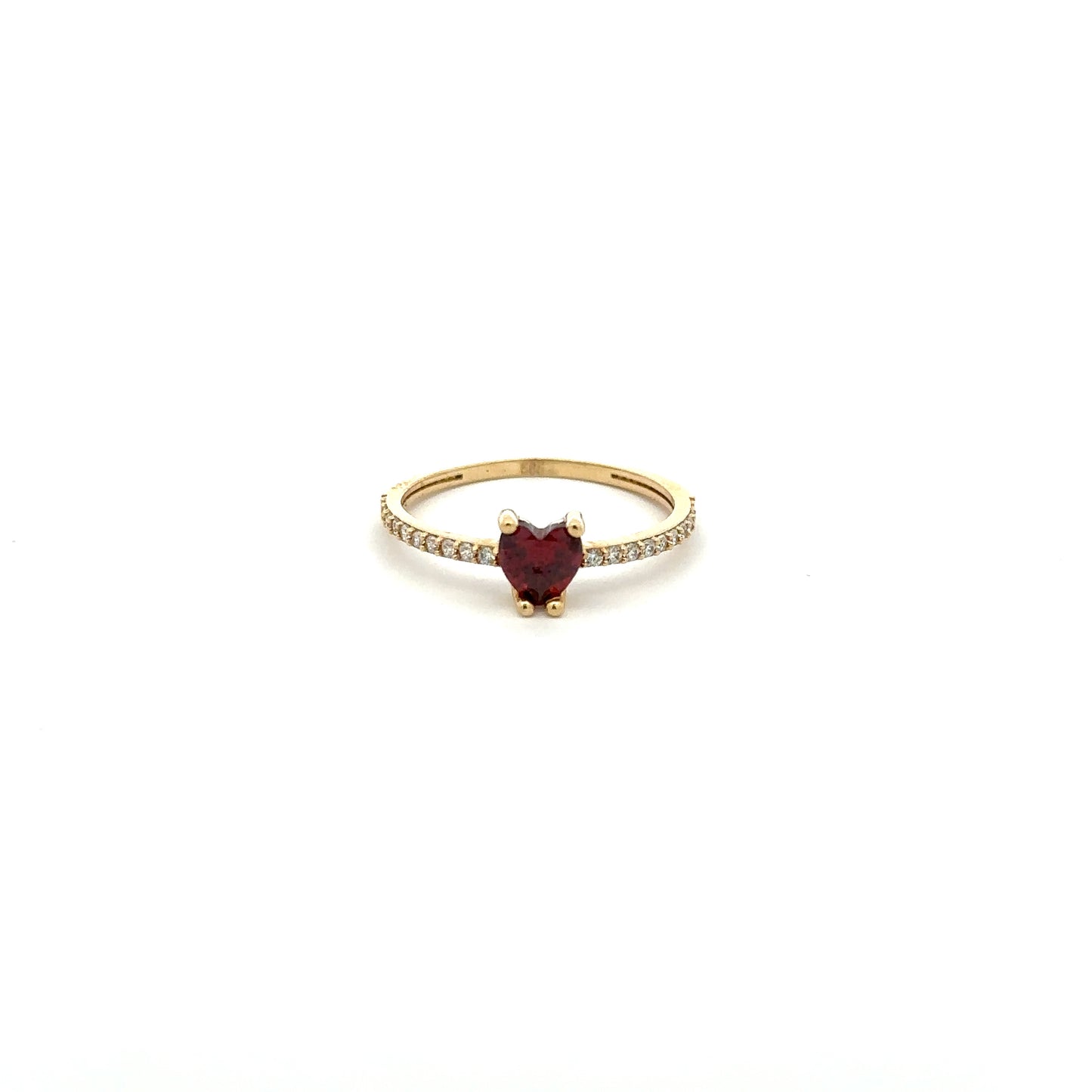 Solitär Ring mit Zirkonia 585/- Gelbgold