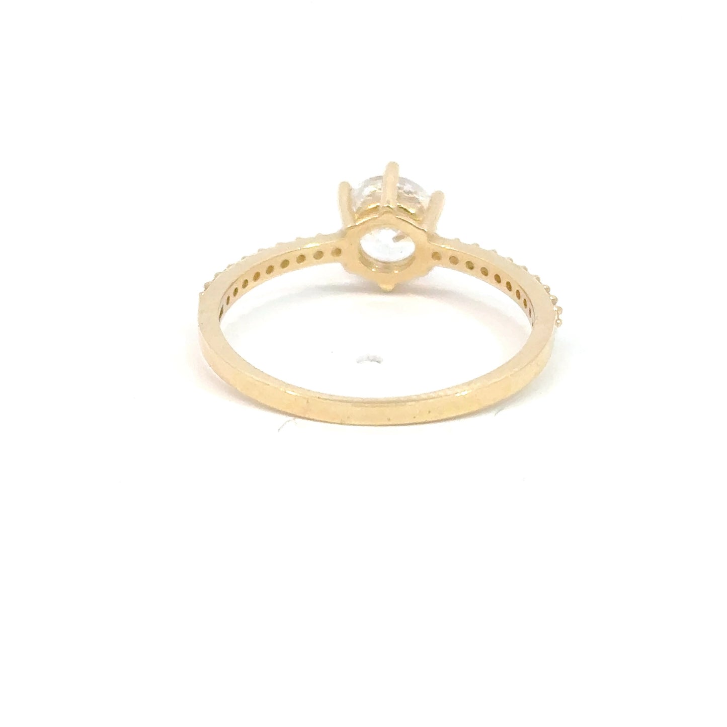 585/- Gelbgoldring mit Zirkonia