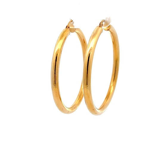 585/- Gold Creolen