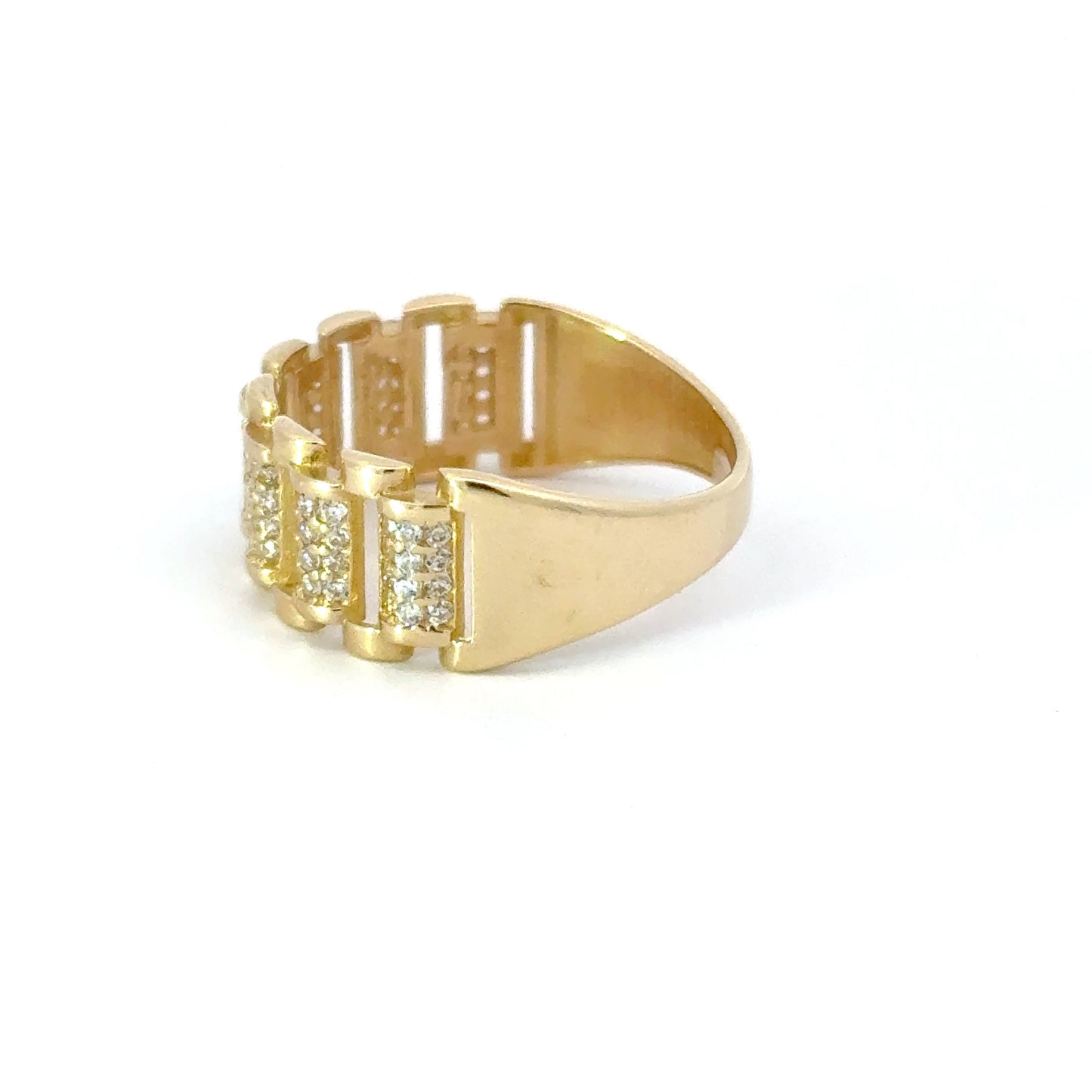 585/- Goldring mit Zirkonia Steinen
