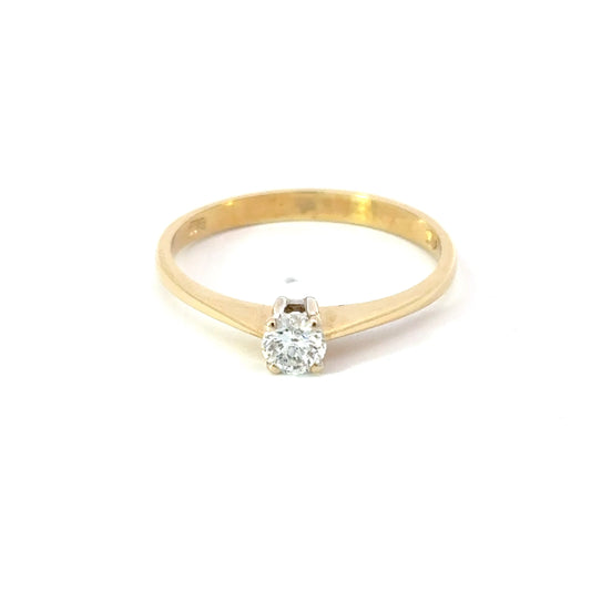 585/- Gelbgold Solitär