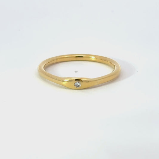 Goldring in 750/- Gold mit Brillant