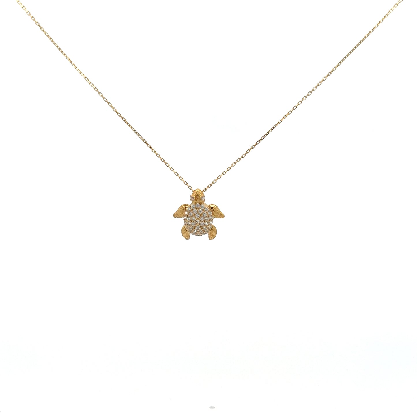 Kette Schildkröte - Anhänger 585/- Gelbgold