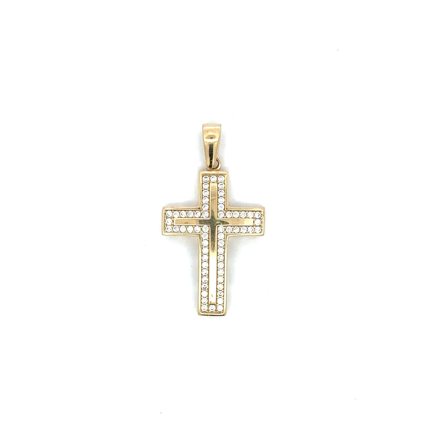 Kreuz - Anhänger 585/- Gelbgold