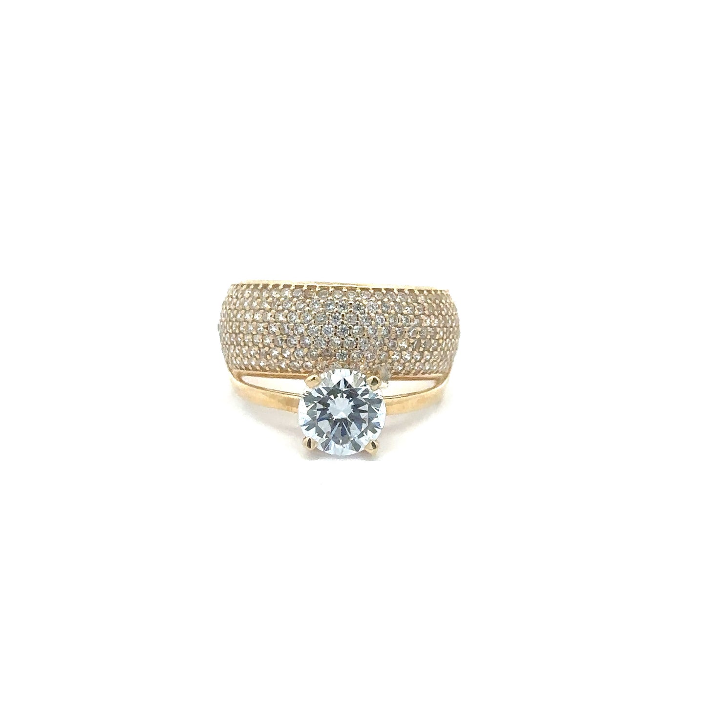 Ring mit Zirkonia 585/- Gelbgold