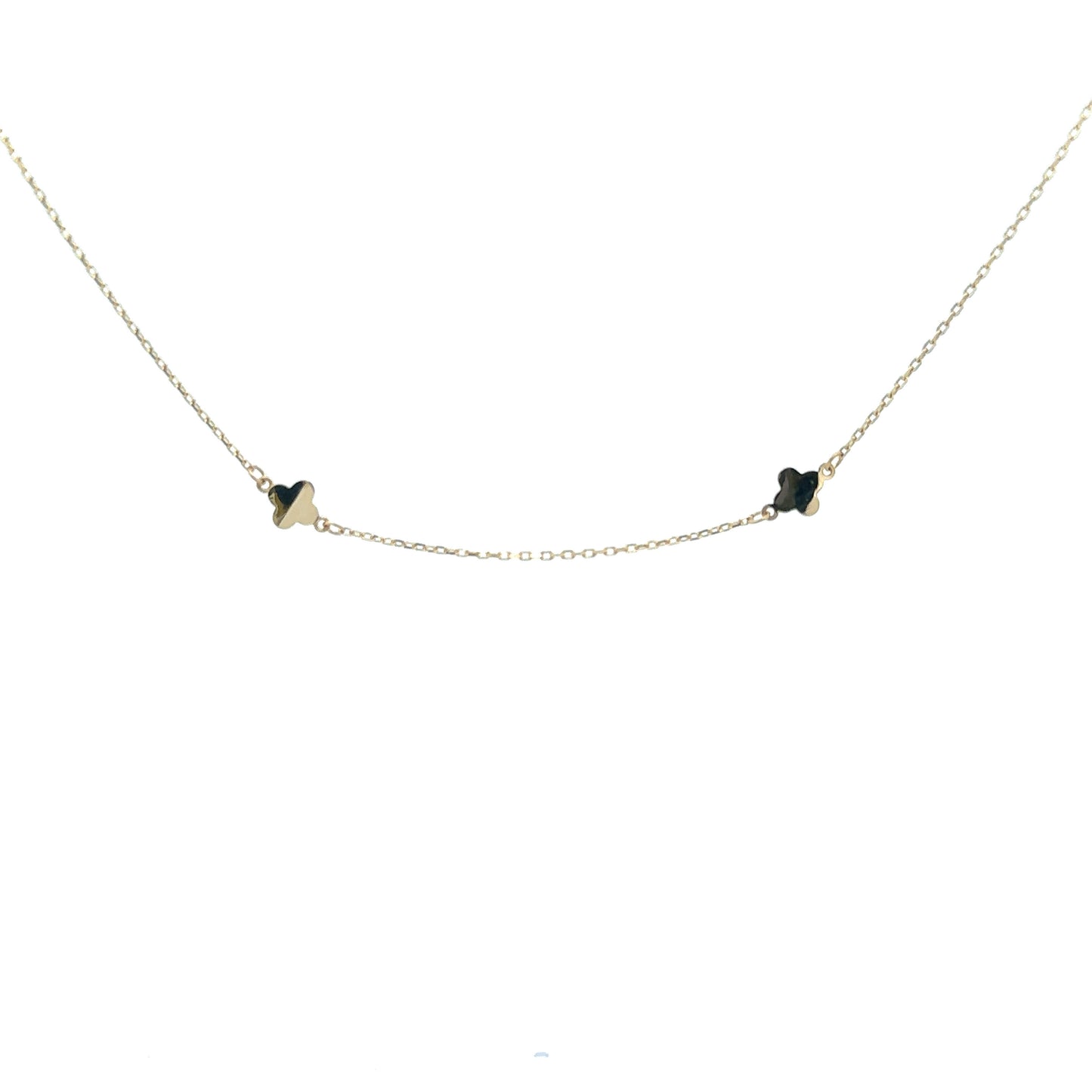 Kette mit Blumenmuster  585/- Gelbgold